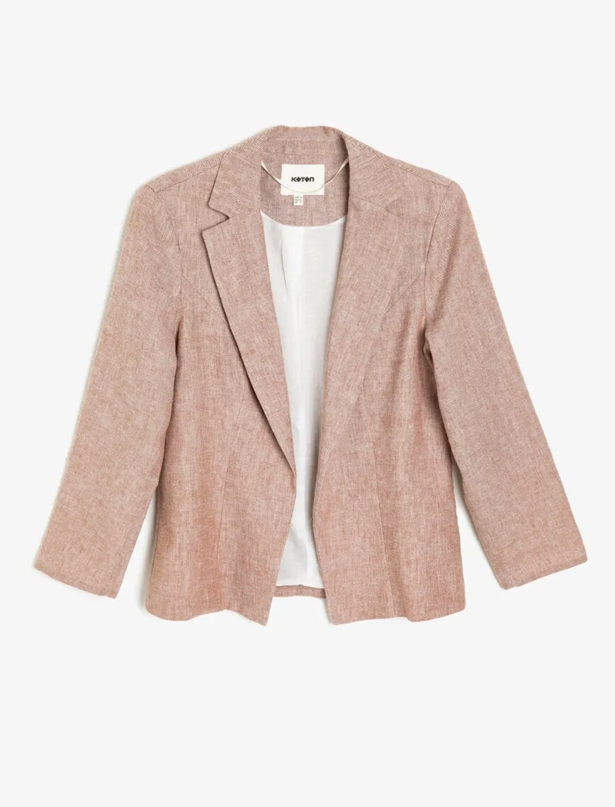 10621 Brown Classic Collar Jacket