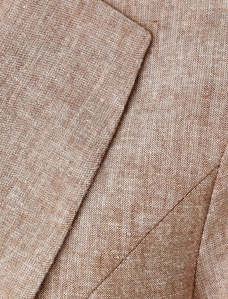 10621 Brown Classic Collar Jacket