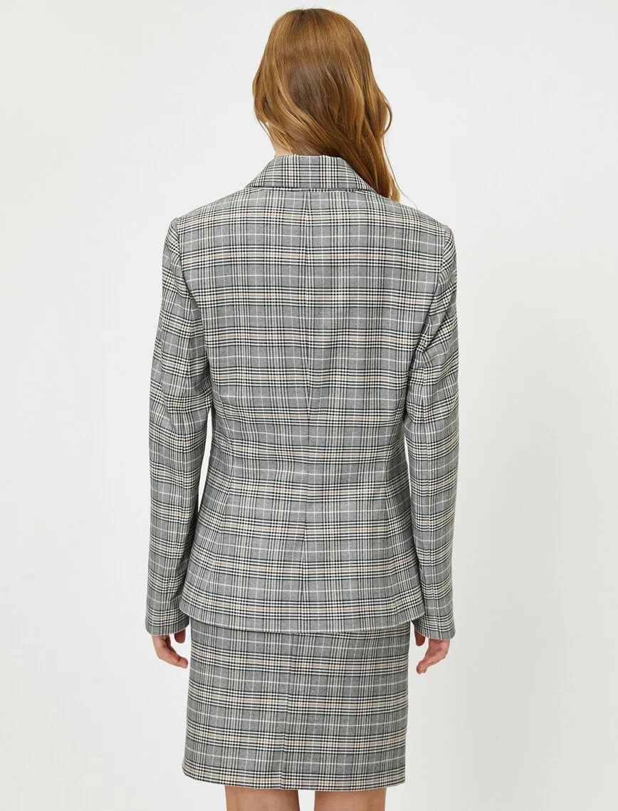 10710 Black-Yellow Plaid Jacket