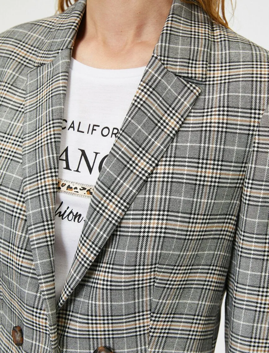 10710 Black-Yellow Plaid Jacket