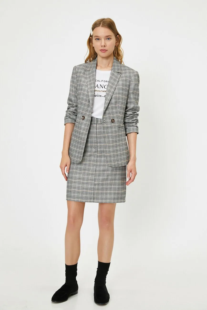 10710 Black-Yellow Plaid Jacket