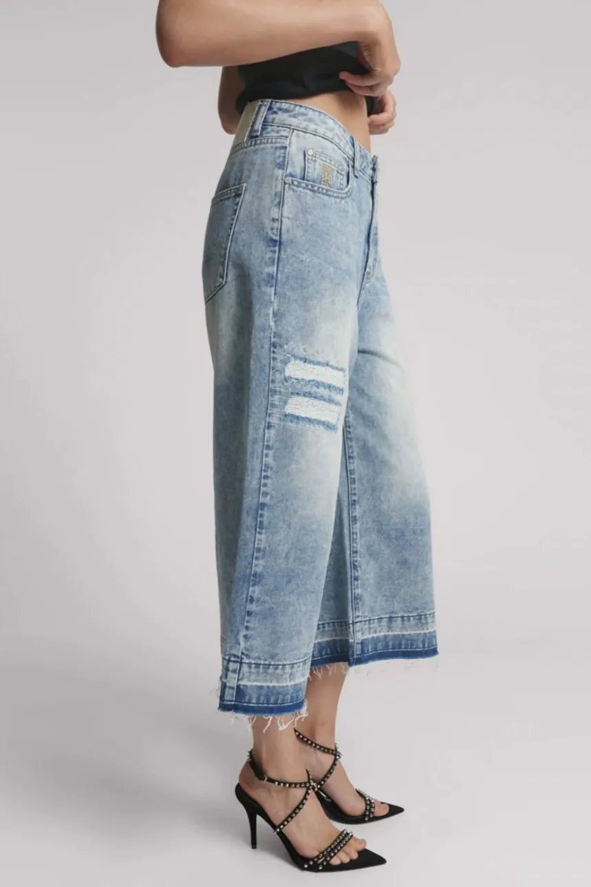 720s Mid Waist Long Short Sunset Blue