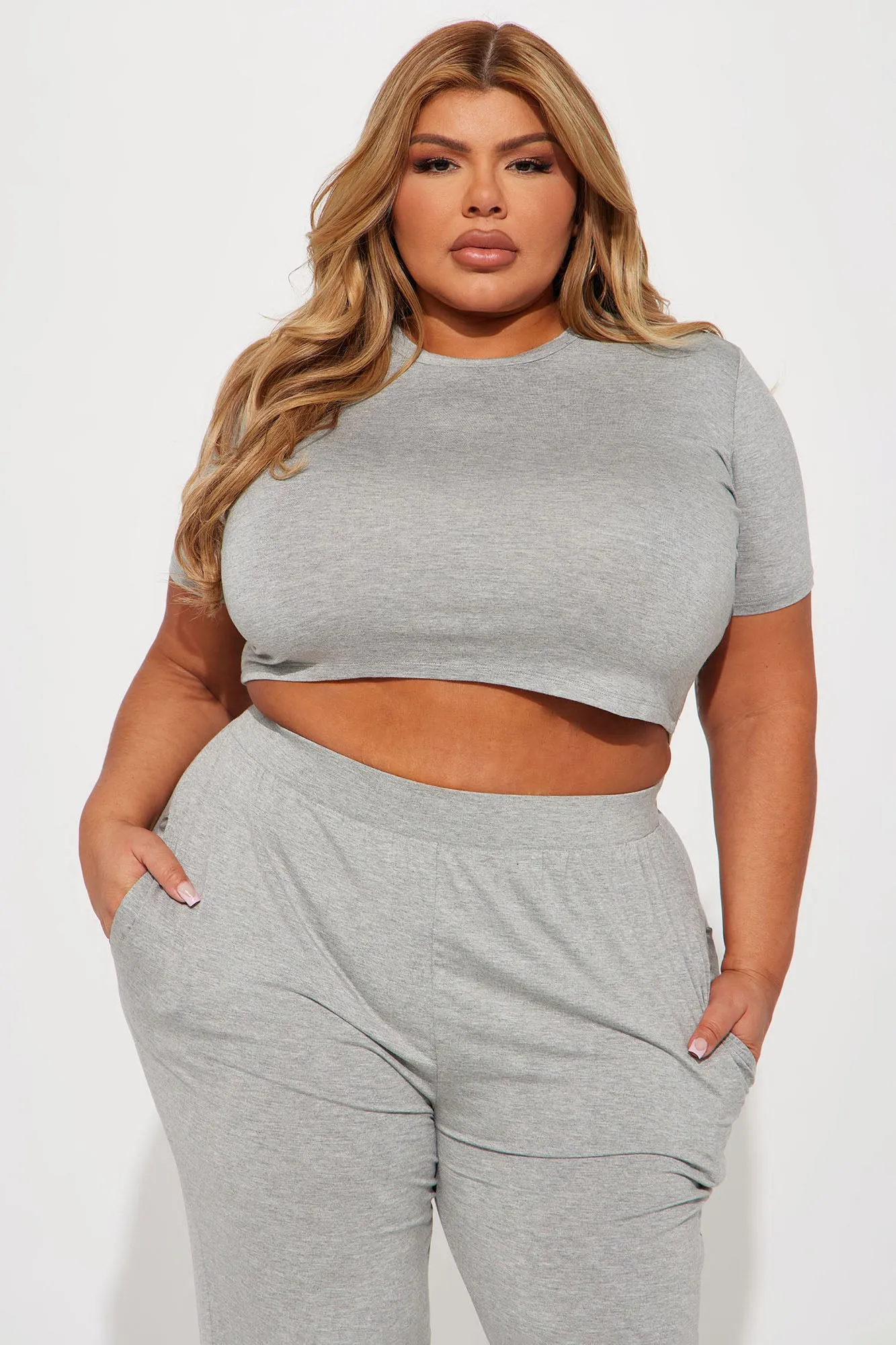 A Chill Day Pant Set - Heather Grey