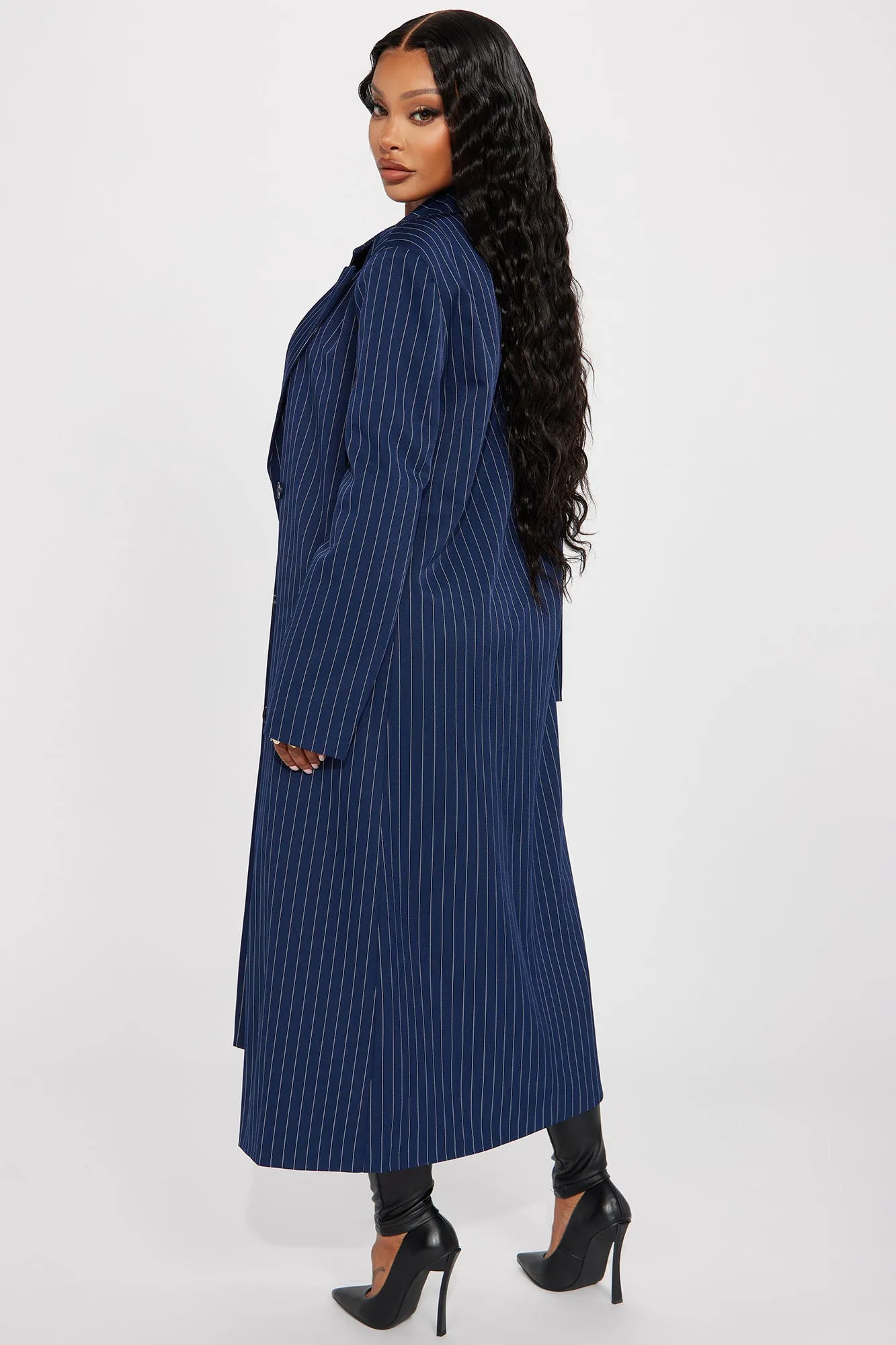 All The Business Blazer Long - Navy/combo