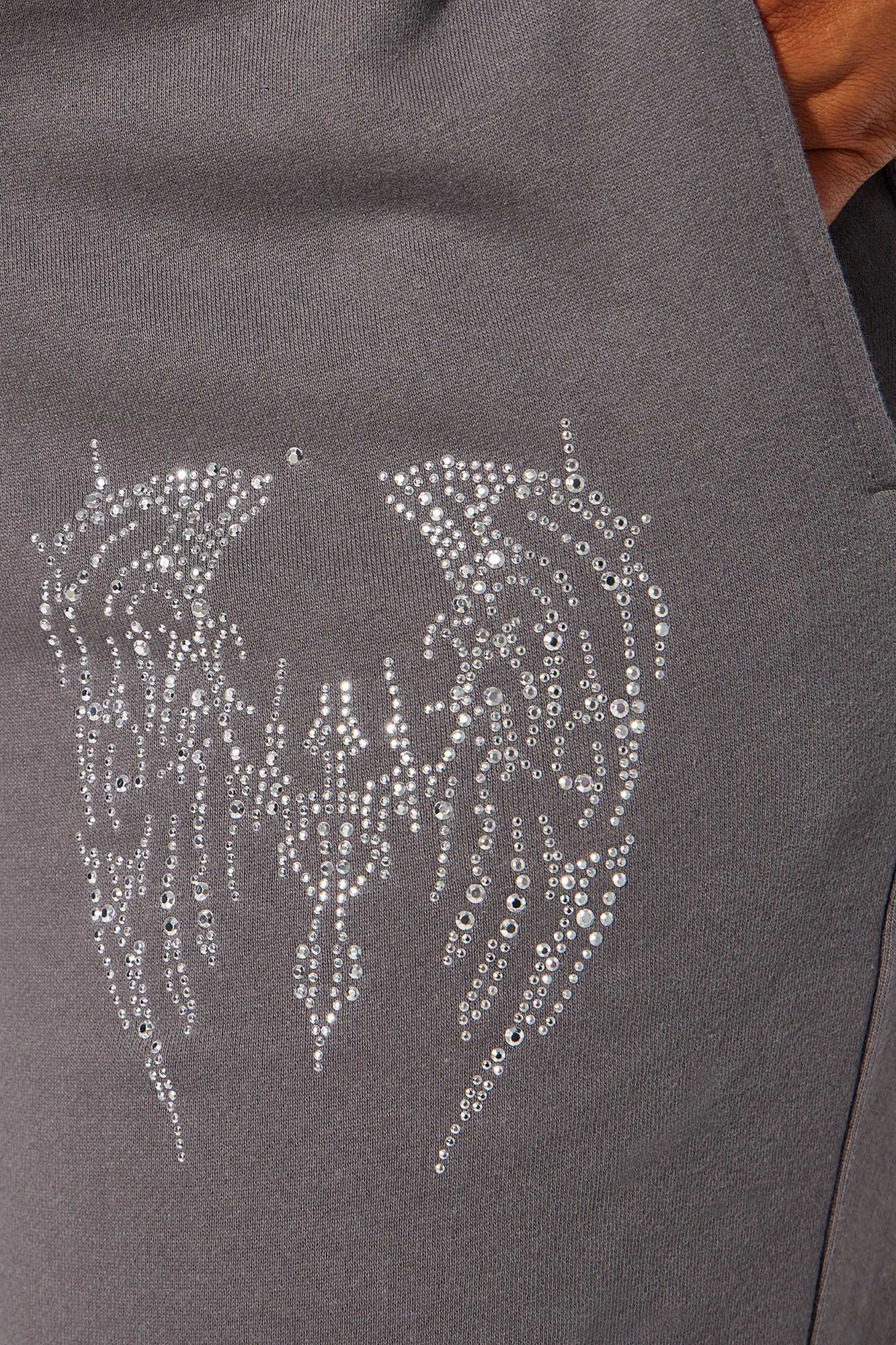 Angel Wings Sweatsuit - Charcoal