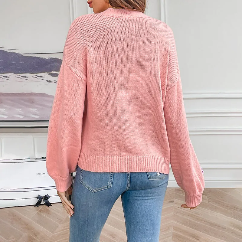BerryBetty - 3D Floral Knitted Cardigan