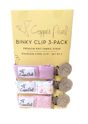 Binky Clips by Copper Pearl S/3