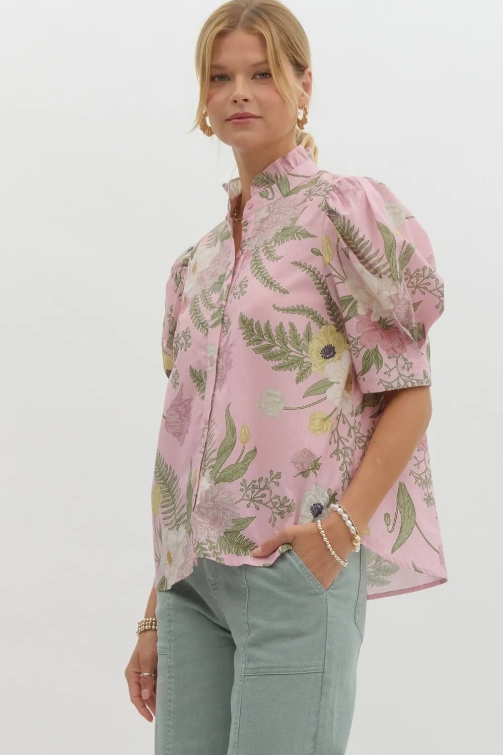 Blushing Floral Blouse
