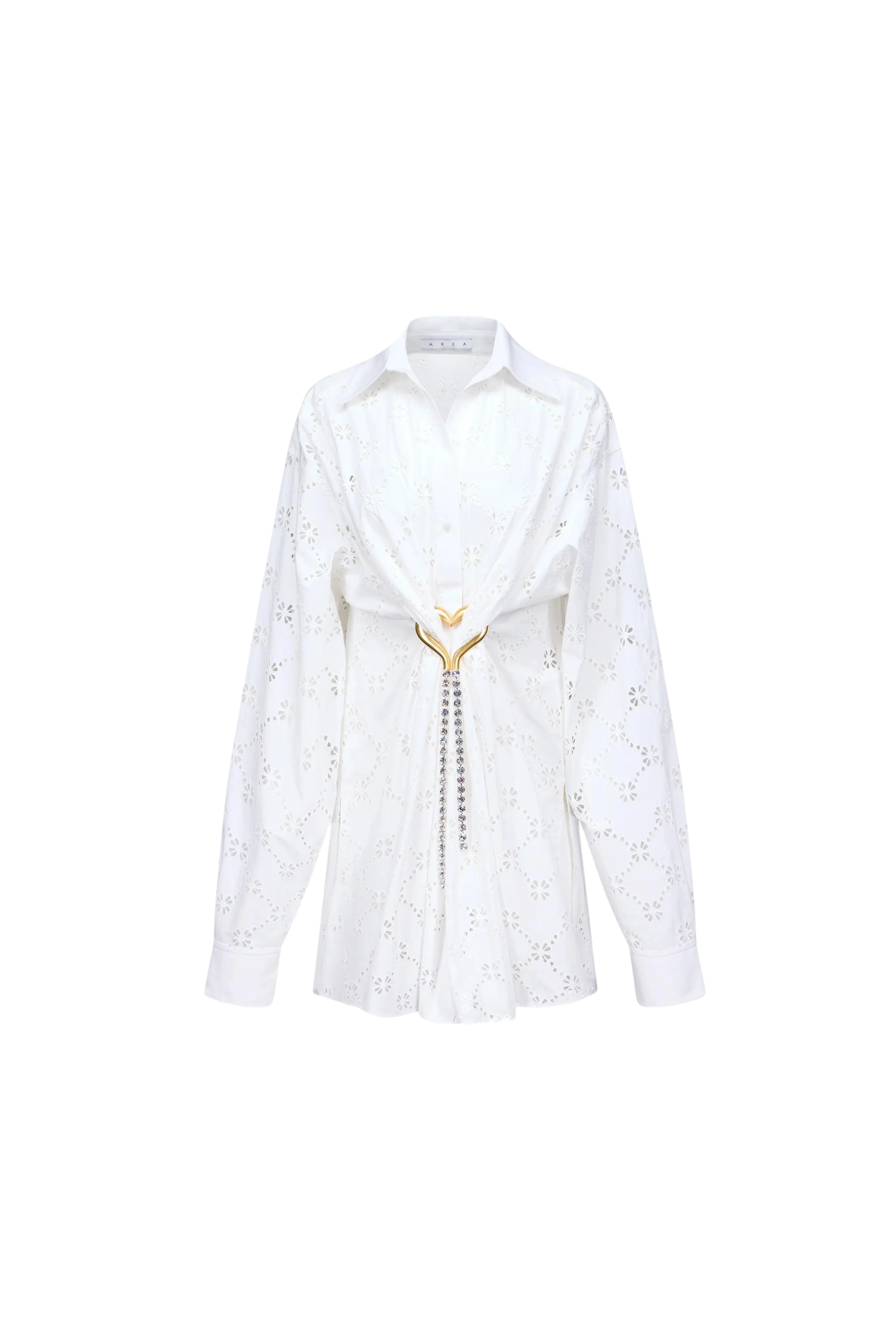 Broderie Anglaise Heart Draped Tunic