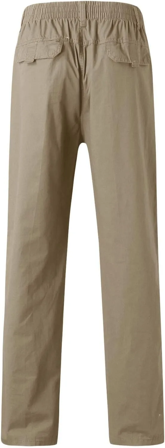 Cargo Pants for Men,Mens Pants with Pockets Cargo Joggers Fleece Sweatpants Casual Pant Chino Slim Fit Trousers