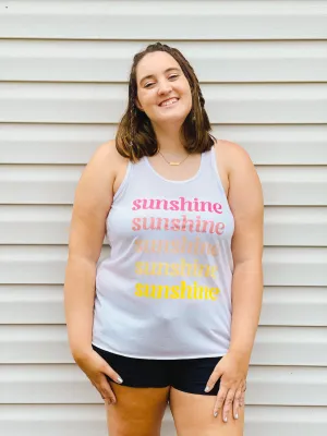 Colorful Sunshine Pleated Tank