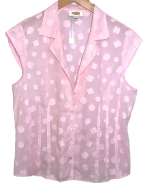 Cool Summer Pink Blossom Semi-Sheer Shirt