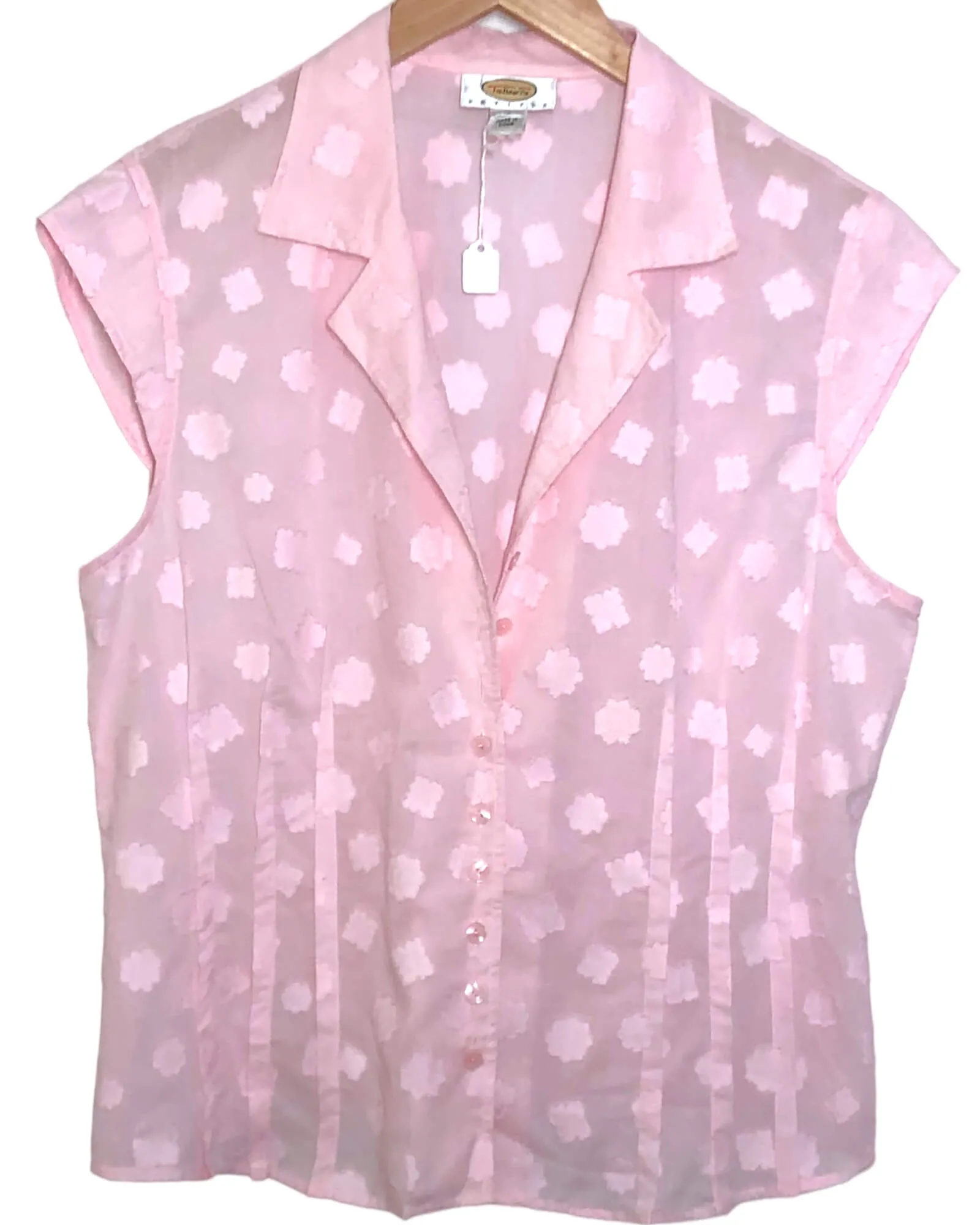 Cool Summer Pink Blossom Semi-Sheer Shirt