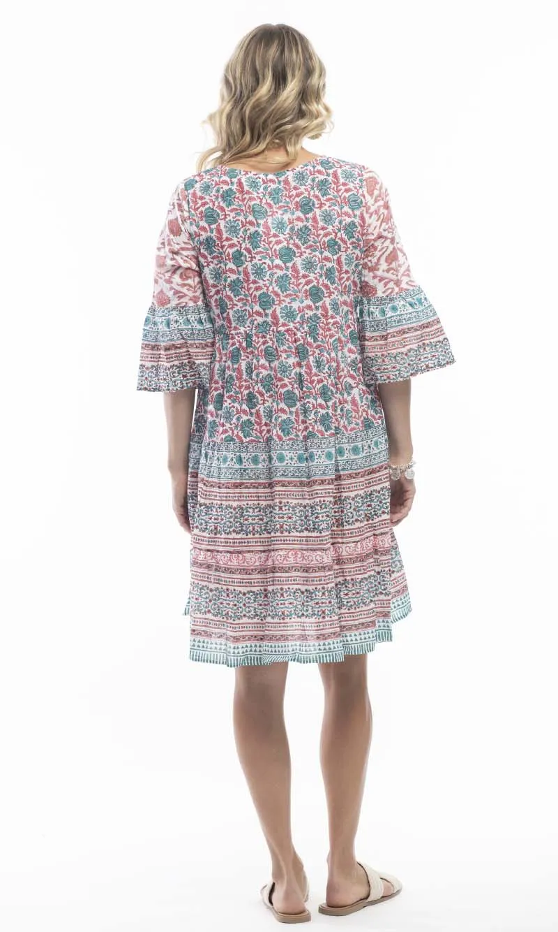 Cotton Dress Layers 3/4 Sleeve Aksu