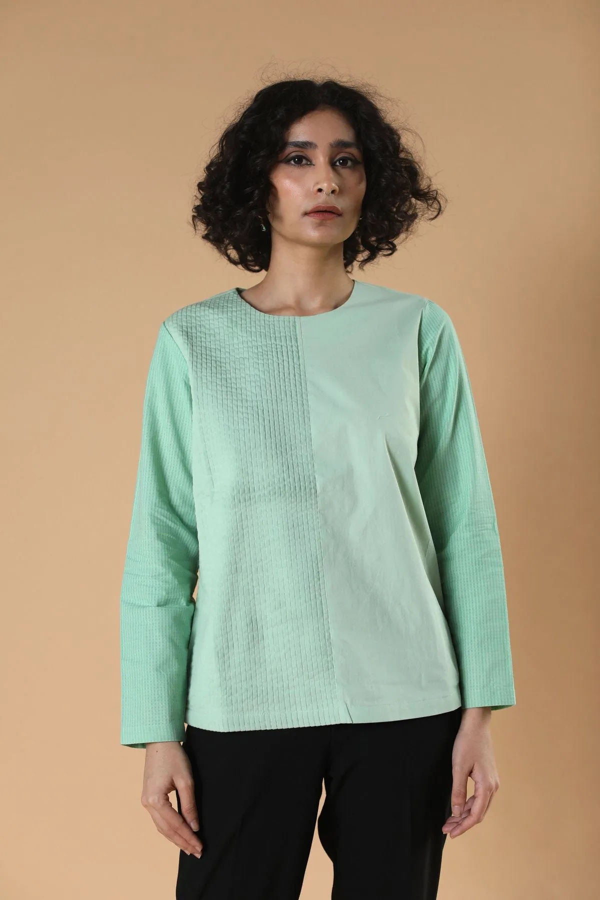 Cotton Mint Green Everyday Blouse