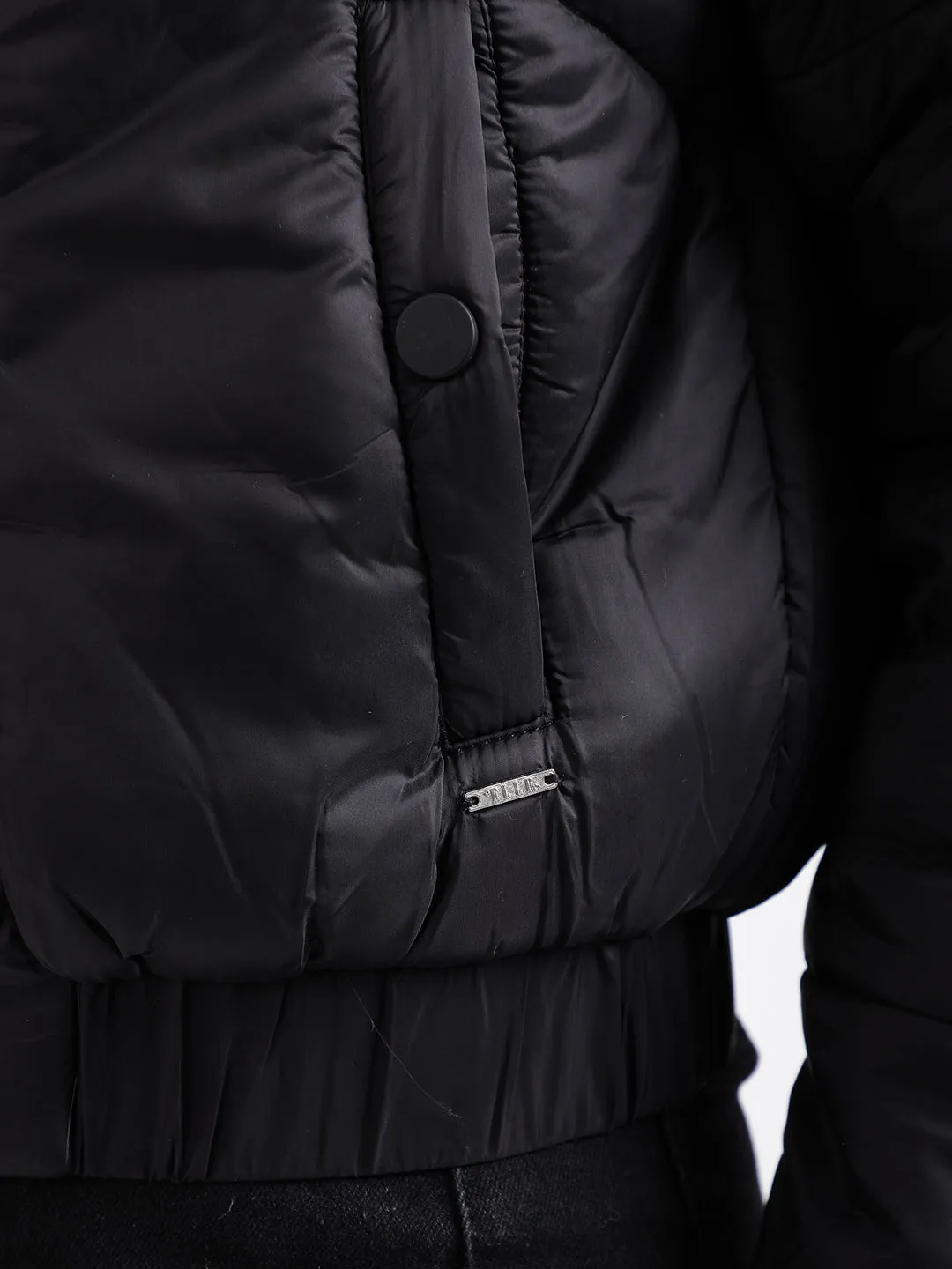 Elle Women Solid Full Sleeves High Neck Jacket