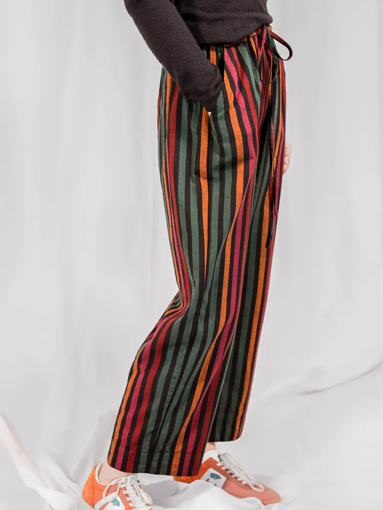 Emmy Drawstring Pant - Sunset Stripe