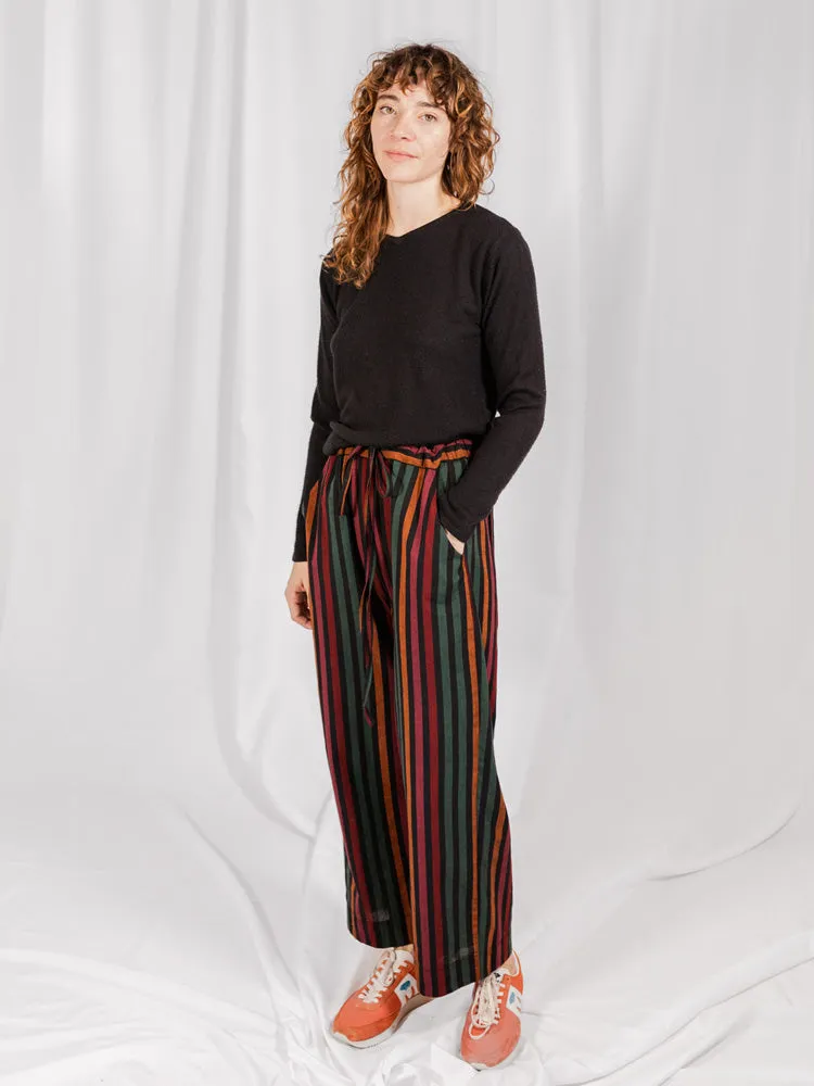 Emmy Drawstring Pant - Sunset Stripe