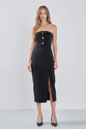 Endless Rose - Strapless Midi Dress