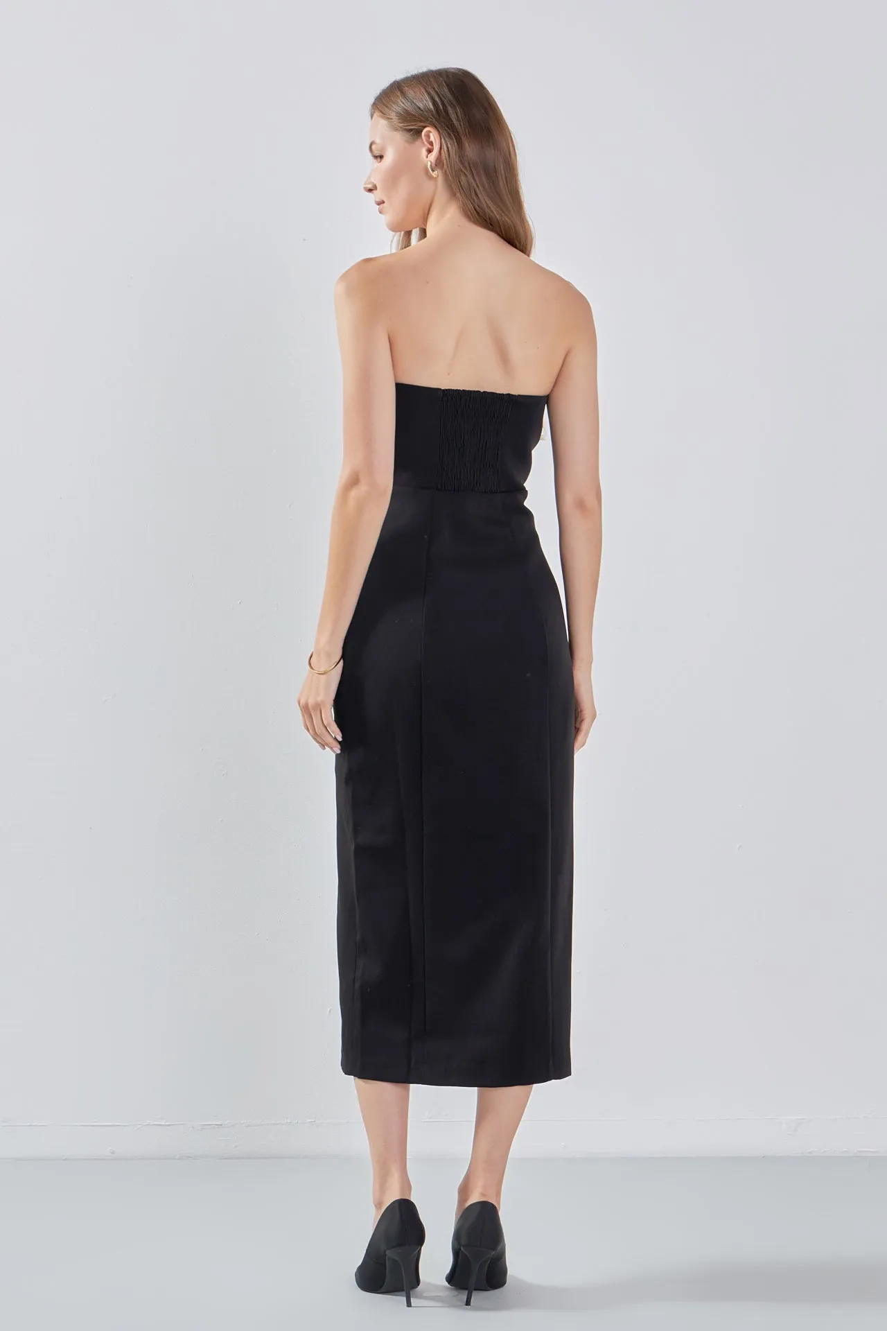 Endless Rose - Strapless Midi Dress