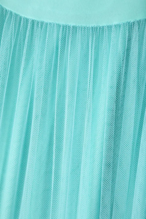 Fluffy Net Petticoat 25.5 Inches In Celeste Blue
