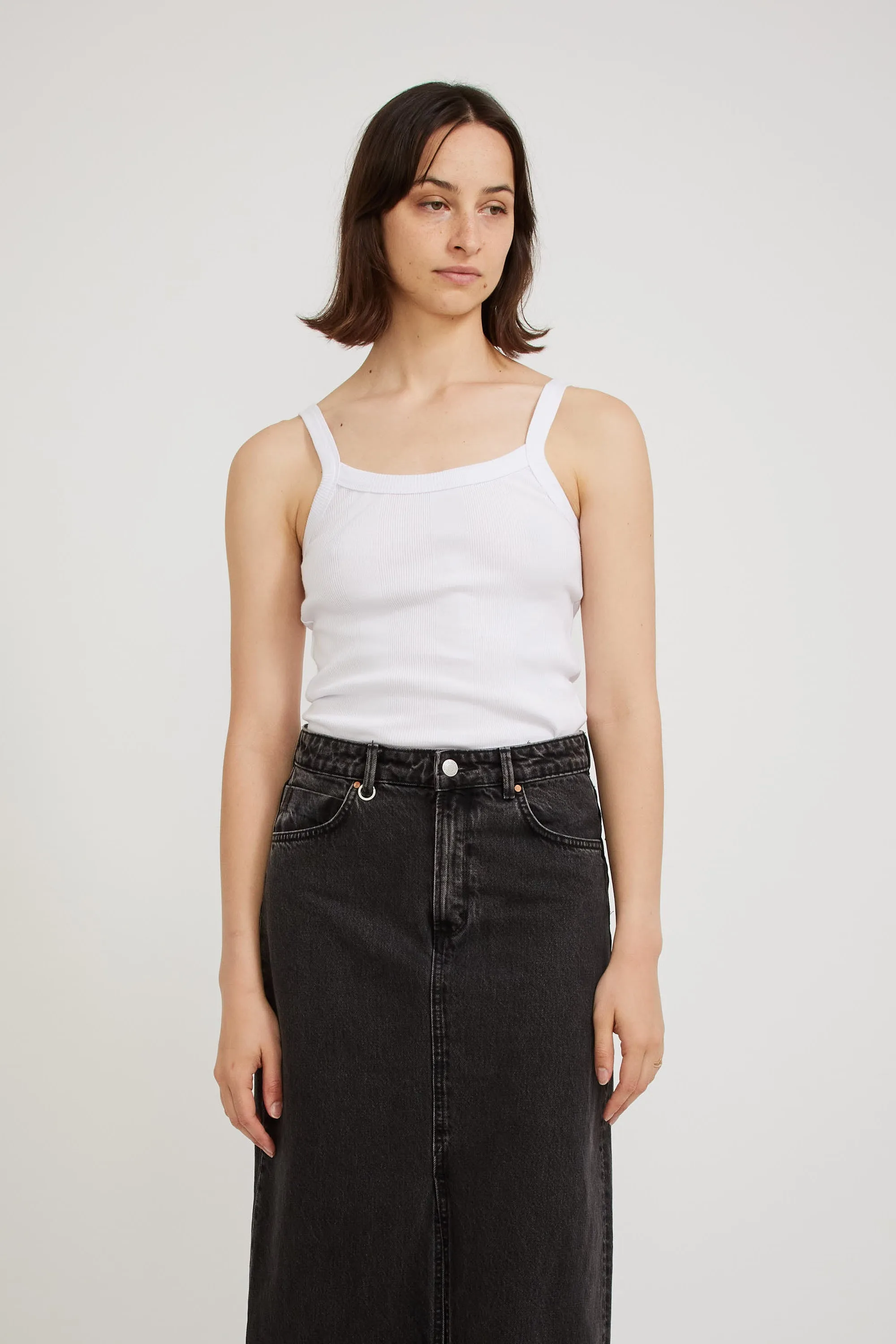 Frenchie Rib Singlet White