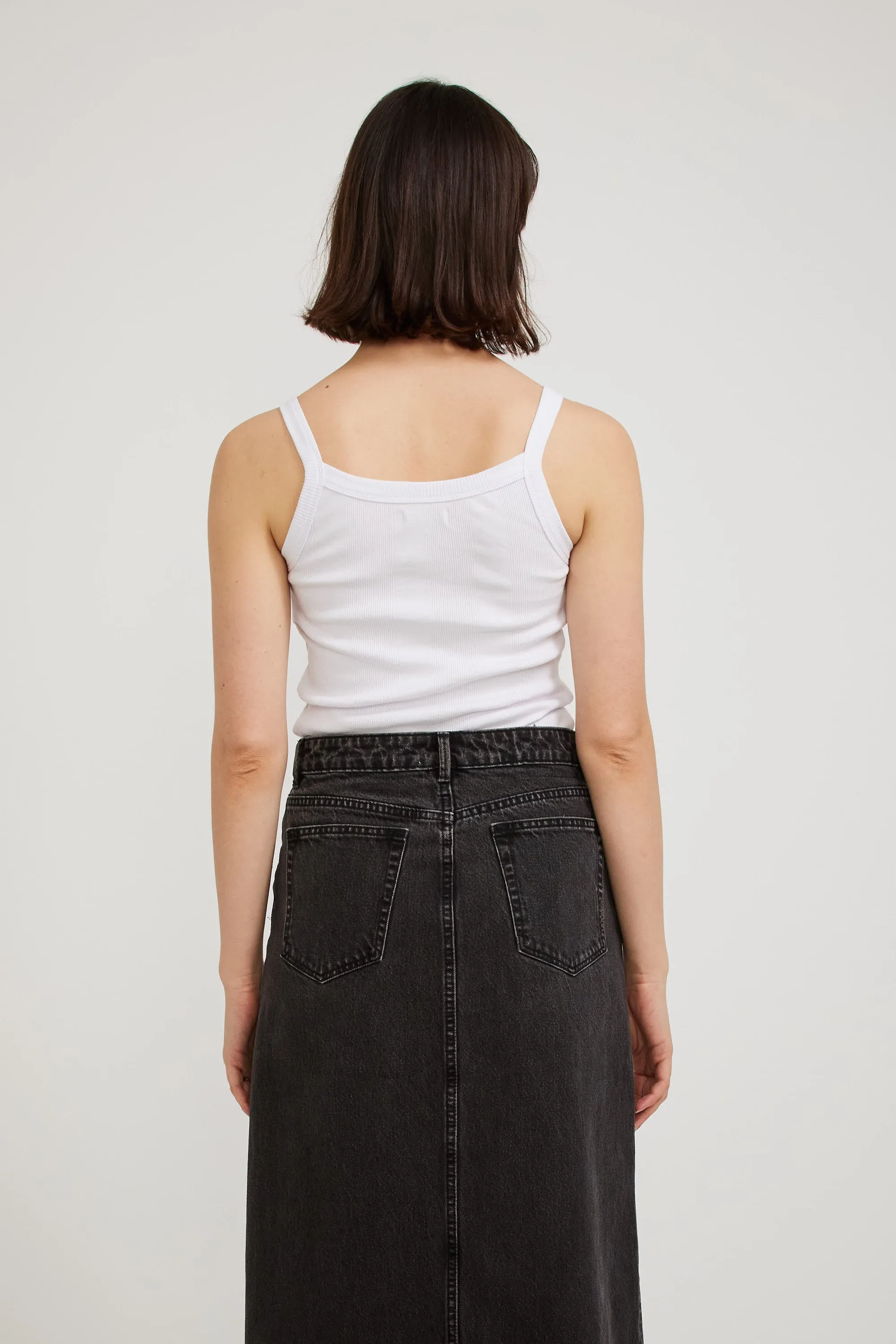 Frenchie Rib Singlet White