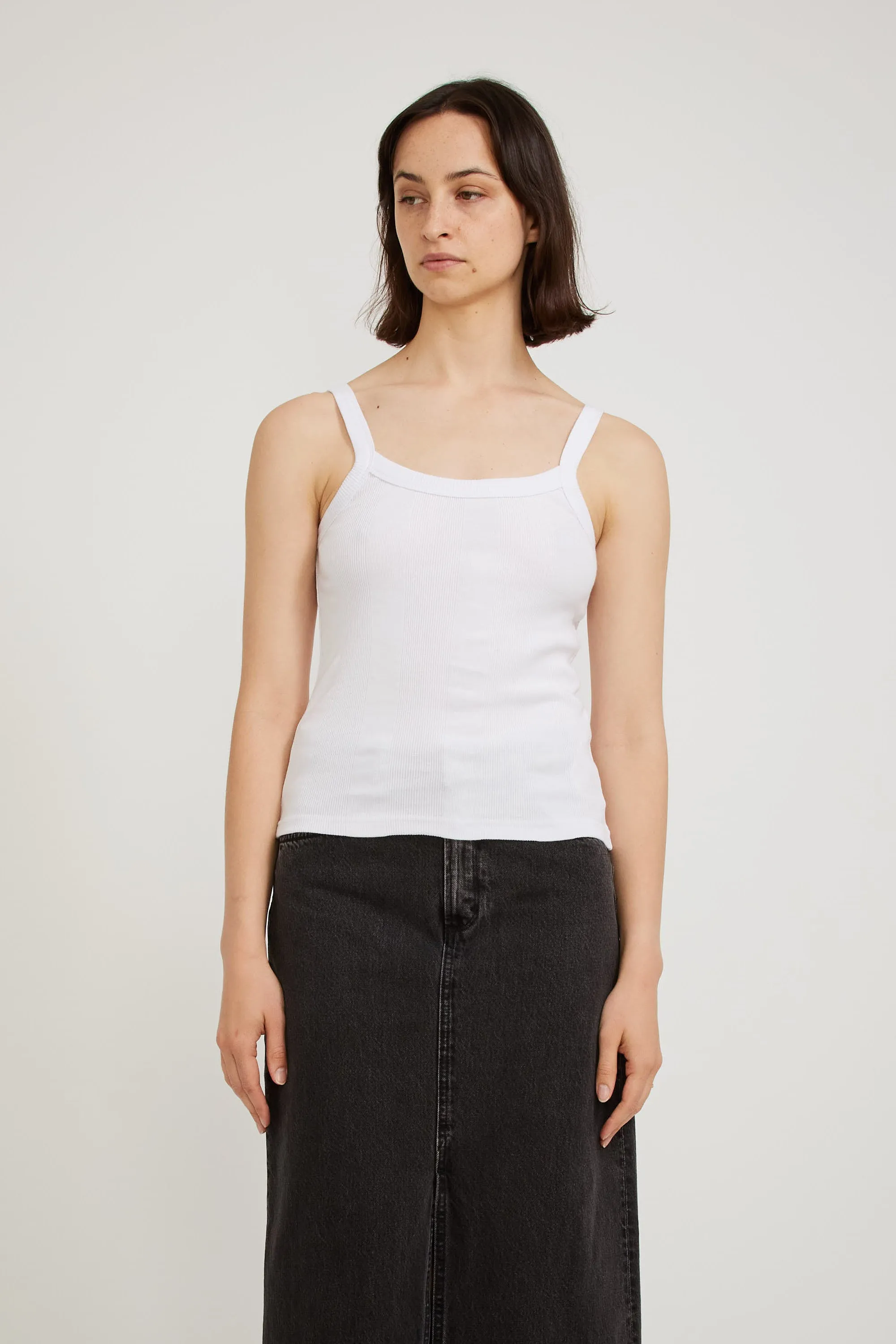 Frenchie Rib Singlet White