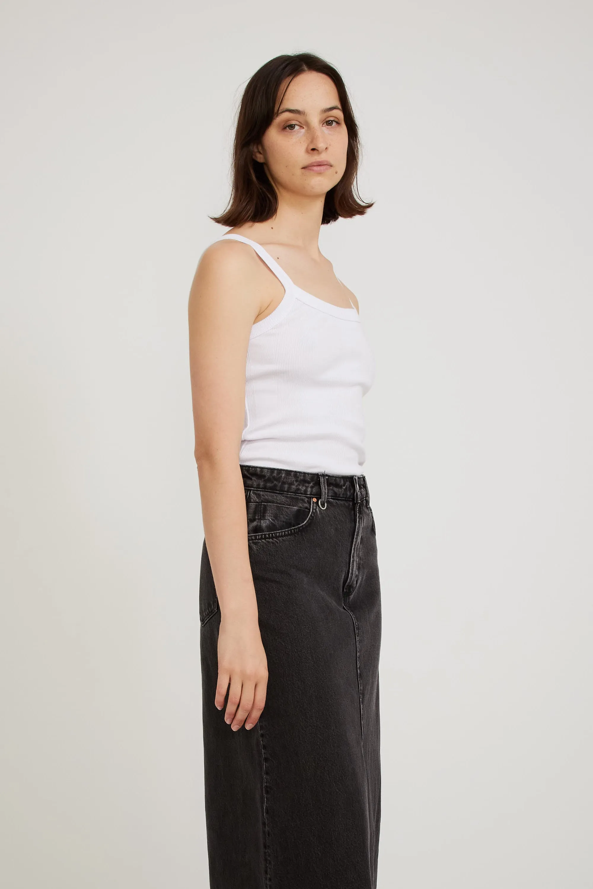 Frenchie Rib Singlet White