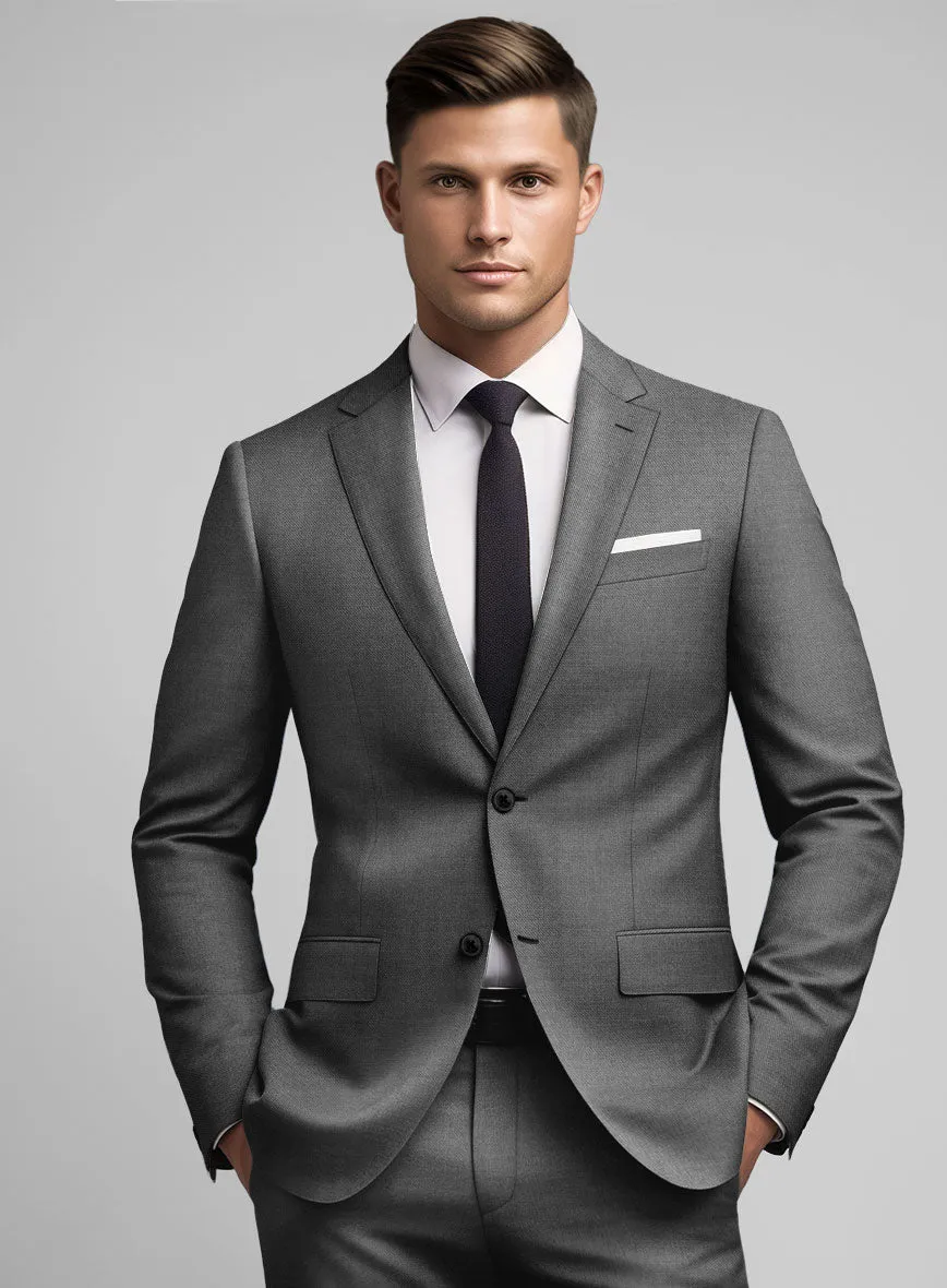 Hardy Minnis Gray Sharkskin Wool Jacket