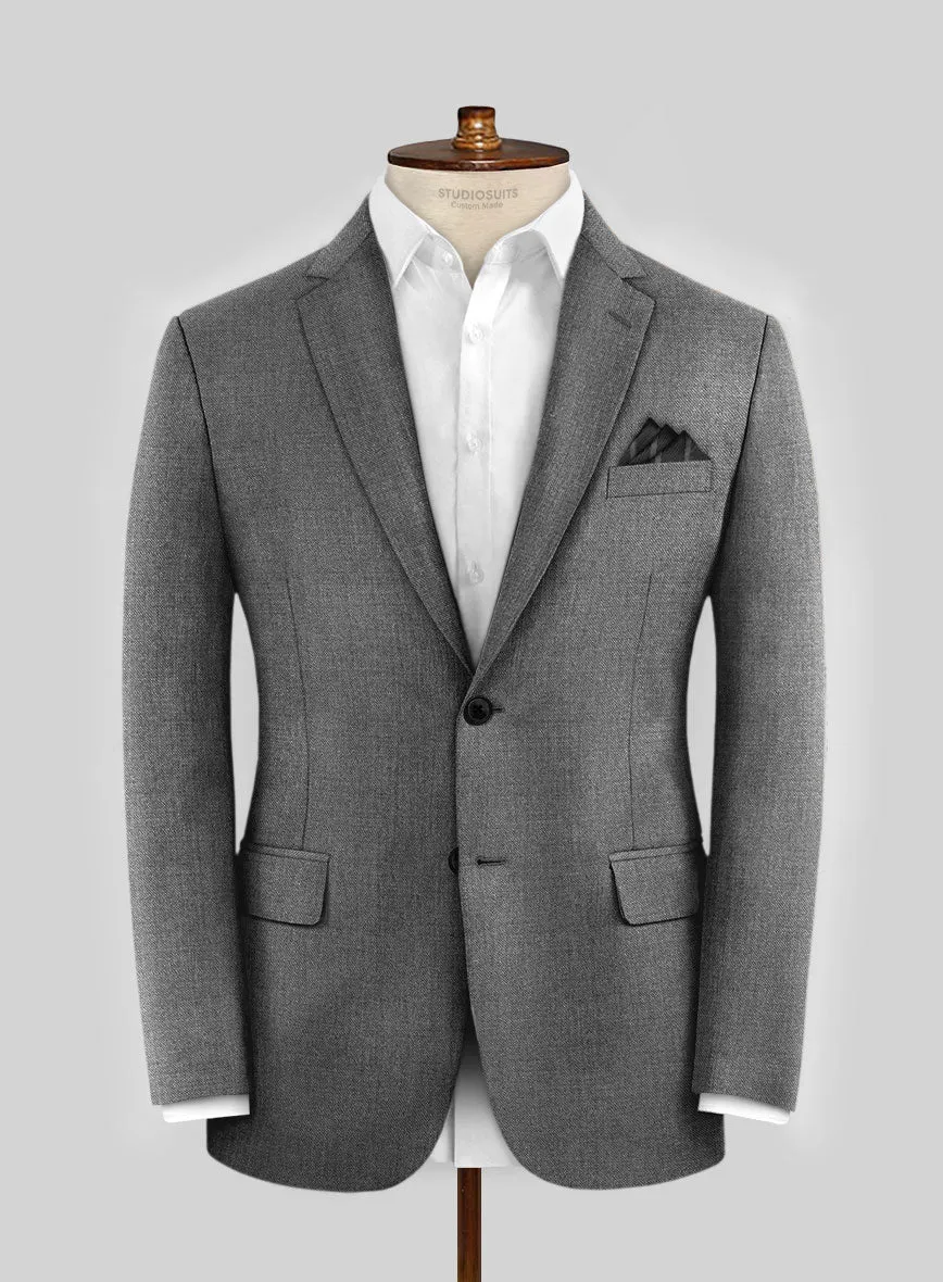 Hardy Minnis Gray Sharkskin Wool Jacket