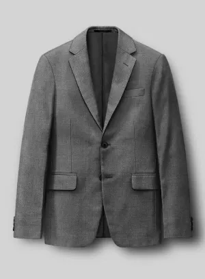 Hardy Minnis Gray Sharkskin Wool Jacket