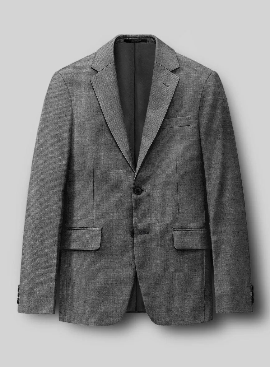 Hardy Minnis Gray Sharkskin Wool Jacket