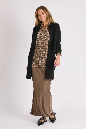 Hooded Cardigan - Black