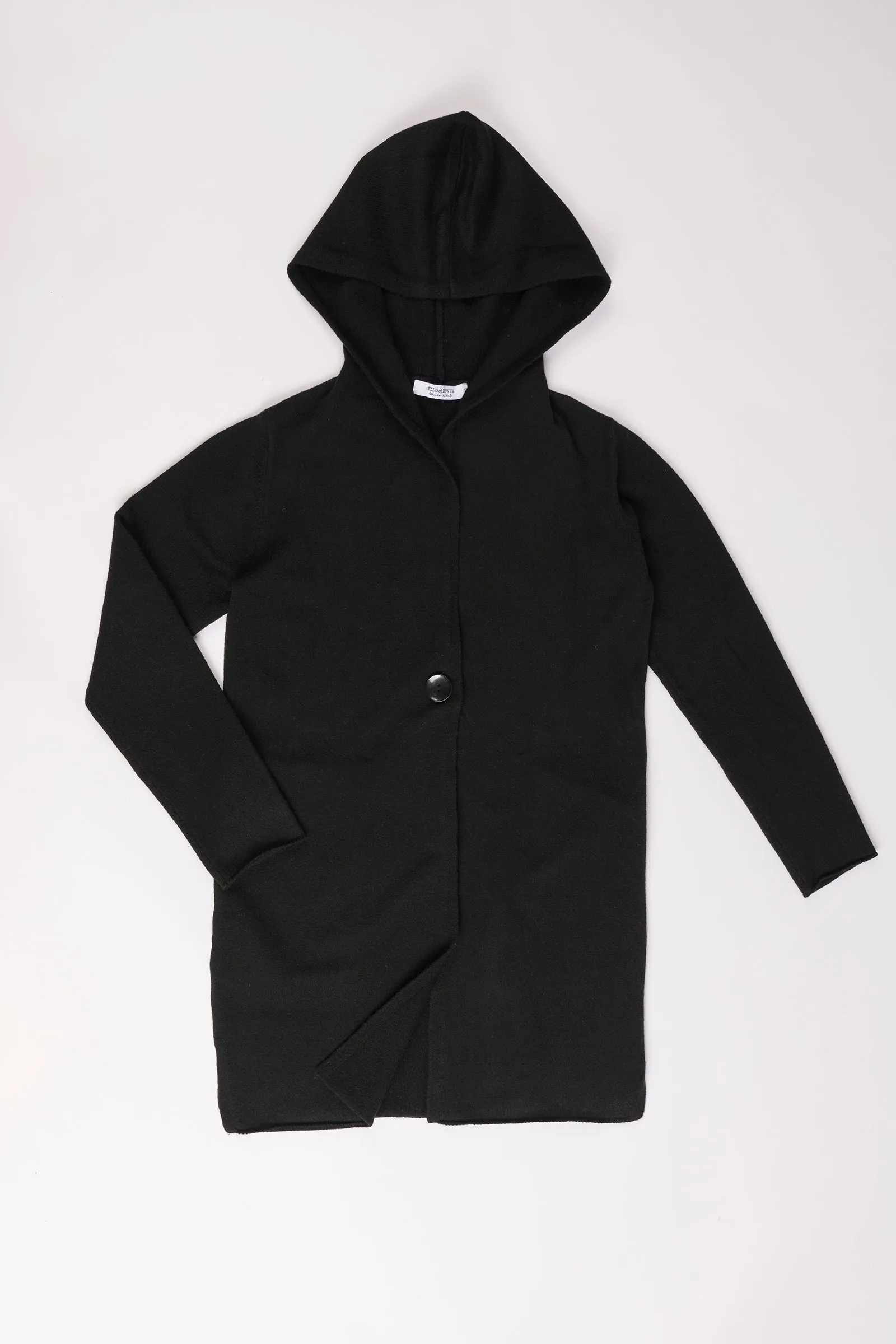 Hooded Cardigan - Black