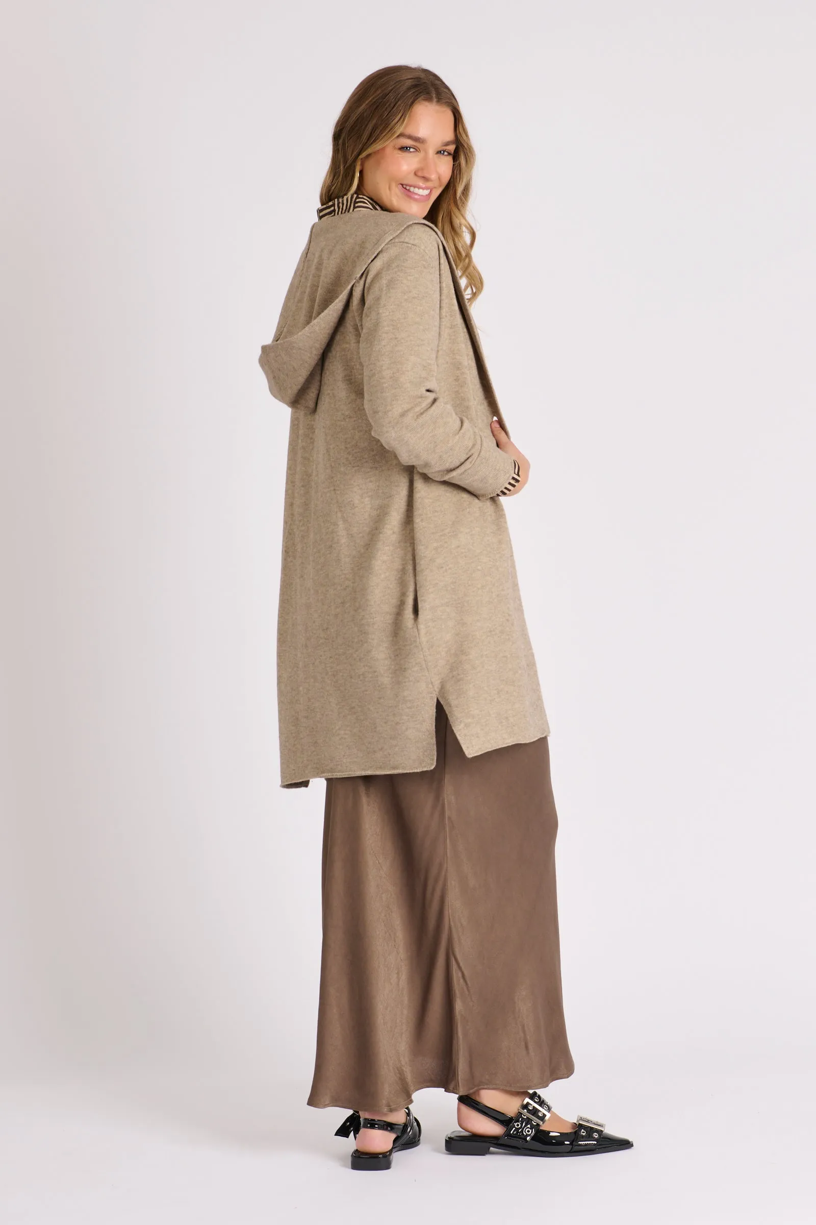 Hooded Cardigan - Oatmeal