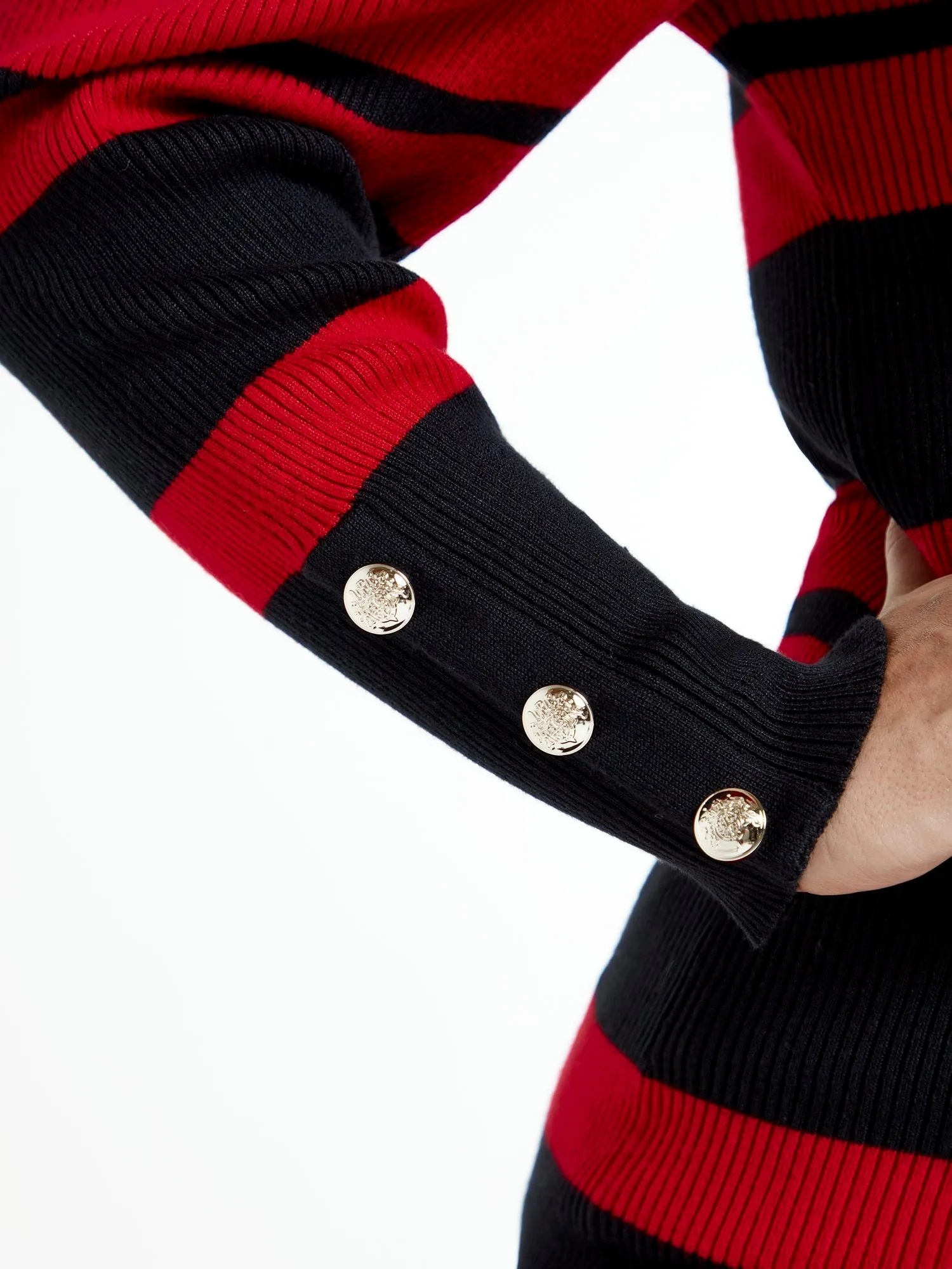 Kara Puff Sleeve Striped Square Neck Top
