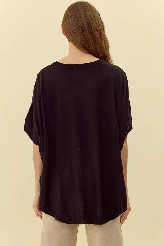 'Keeping Time' Top - Black