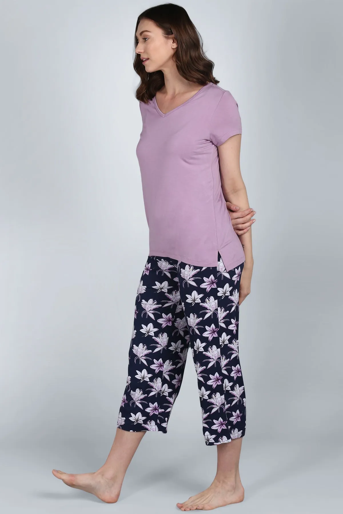 Lavender Sparkle Capri Set