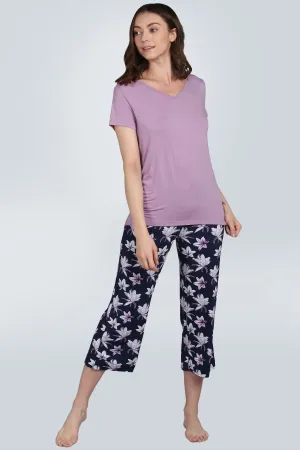 Lavender Sparkle Capri Set