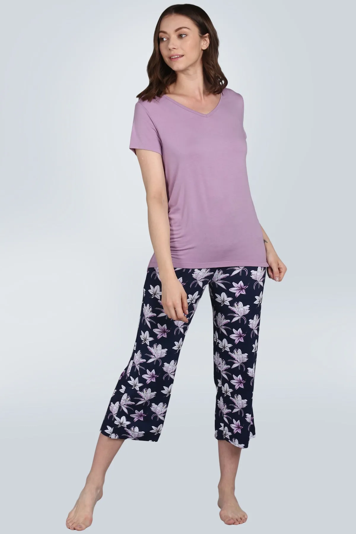 Lavender Sparkle Capri Set