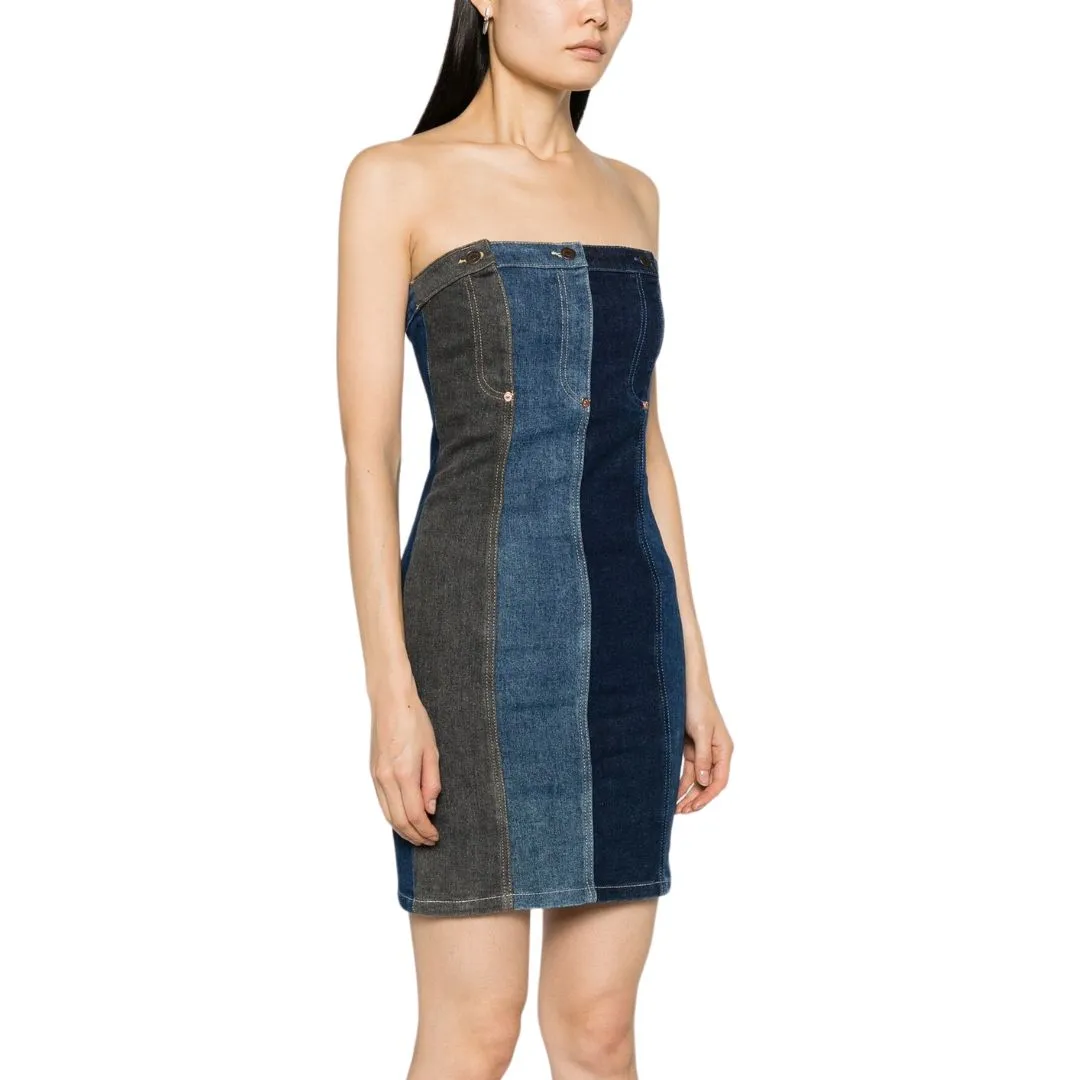 Layered-Design Denim Dress K1J04013239