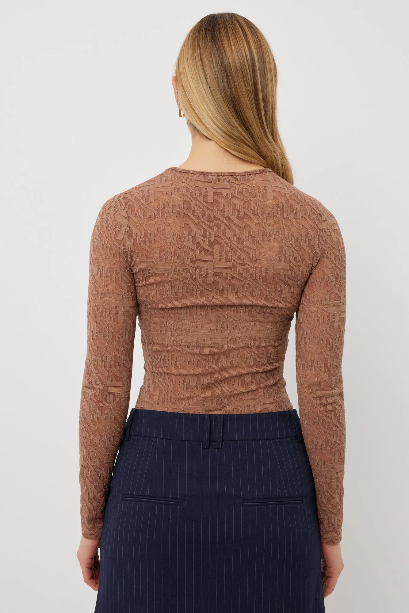 Layering Top| Umber Lace
