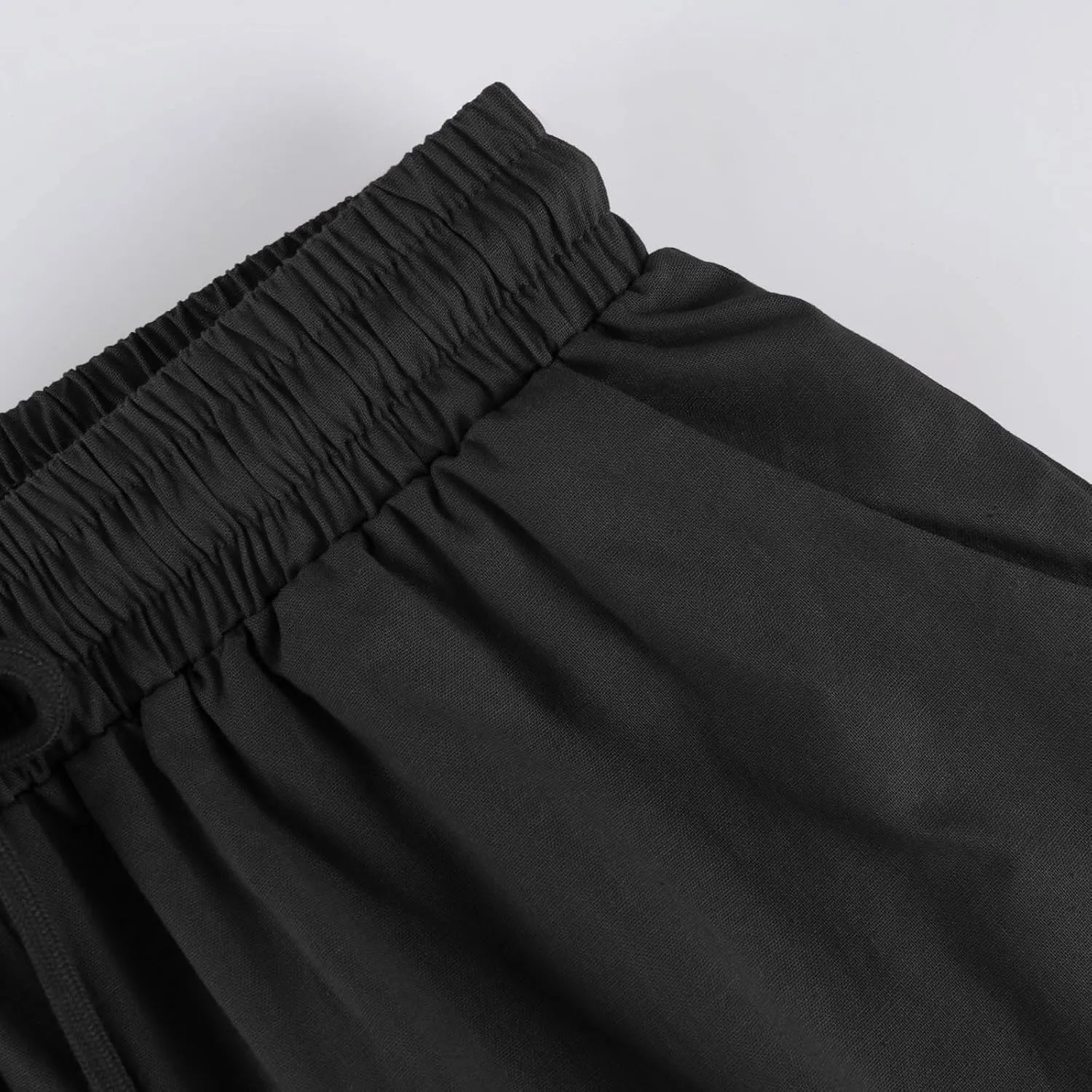 Linen Drawstring Pants for Women Lightweight Shorts High Waisted Casual Summer Drawstring Beach Vacation Outfit