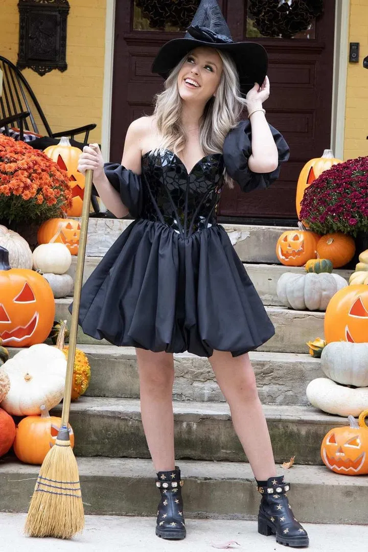 Luolandi Strapless A Line Homecoming Dresses With Ruffles Short/Mini Off Shoulder