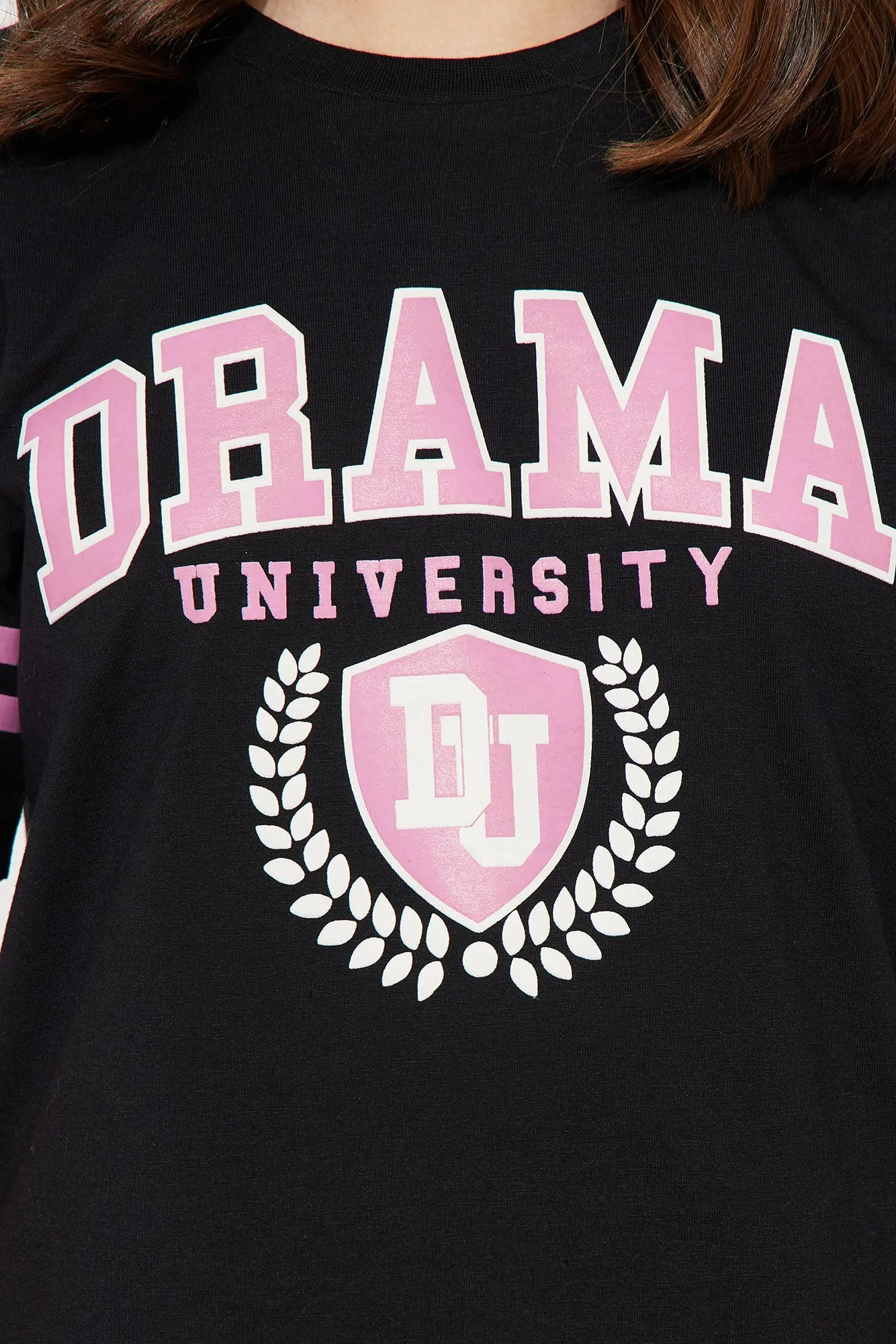 Mini Drama Alert Short Sleeve Tee - Black