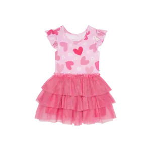 Posh Peanut Daisy Love Ruffled Cap Sleeve Tulle Dress