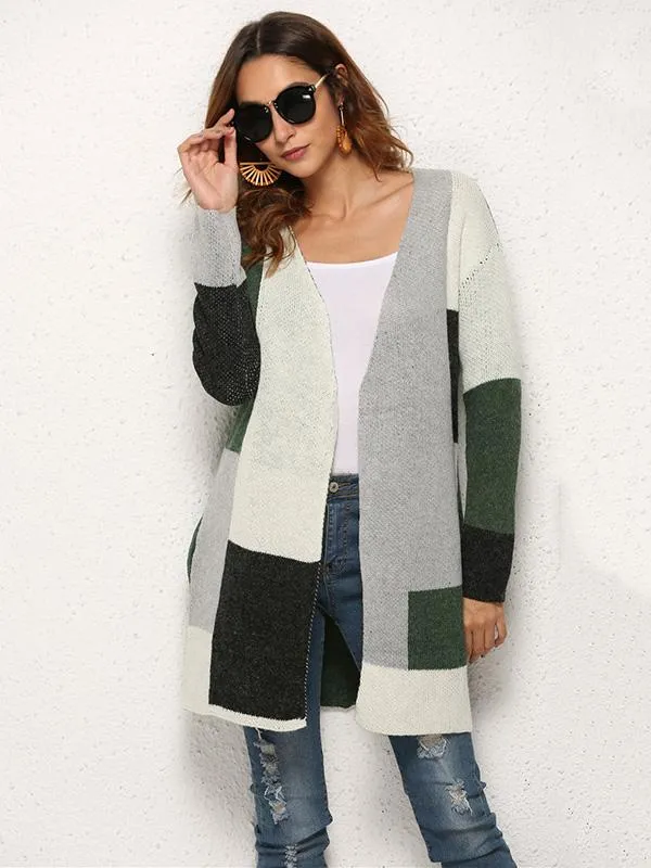 Princess Color Knitting Long Sleeves Cardigans Tops