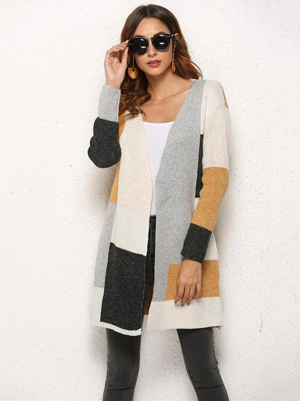 Princess Color Knitting Long Sleeves Cardigans Tops