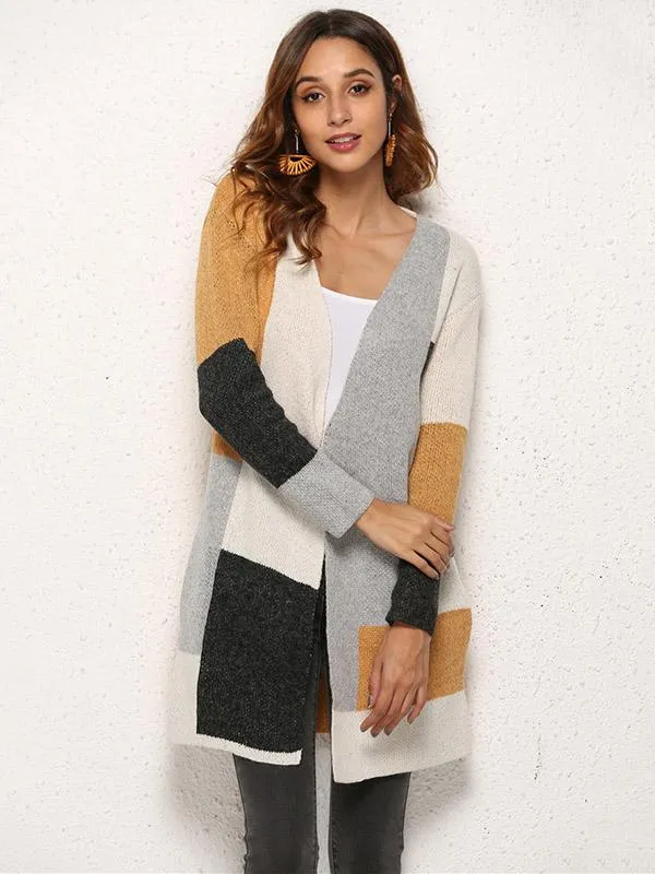 Princess Color Knitting Long Sleeves Cardigans Tops